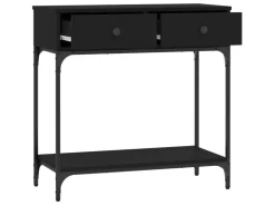 vidaXL Konsolentisch Schwarz 75x34,5x75 cm Holzwerkstoff Modell 1* Tische