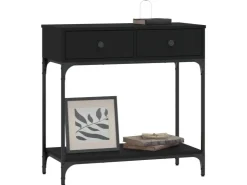 vidaXL Konsolentisch Schwarz 75x34,5x75 cm Holzwerkstoff Modell 1* Tische