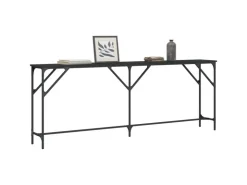 vidaXL Konsolentisch Schwarz 200x29x75 cm Holzwerkstoff