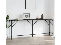 vidaXL Konsolentisch Schwarz 200x29x75 cm Holzwerkstoff