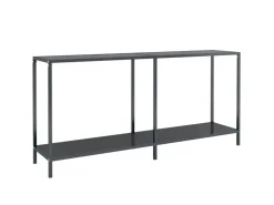 vidaXL Konsolentisch Schwarz 160x35x75,5 cm cm Hartglas* Tische