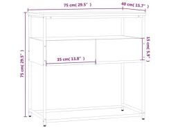 vidaXL Konsolentisch Sonoma-Eiche 75x40x75 cm Holzwerkstoff* Tische