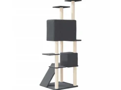 vidaXL Kratzbaum mit Sisal-KratzSäulen Dunkelgrau 153 cm Modell 1* Katzenbedarf