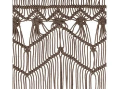 vidaXL Makramee Vorhang Taupe 140x240 cm Baumwolle Modell 3