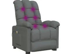 vidaXL Massagesessel Dunkelgrau Stoff Modell 32* Sessel