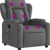 vidaXL Massagesessel Dunkelgrau Samt Modell 9* Sessel