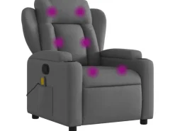vidaXL Massagesessel Dunkelgrau Samt Modell 9* Sessel