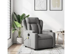 vidaXL Massagesessel Dunkelgrau Samt Modell 9* Sessel