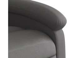 vidaXL Massagesessel Elektrisch Grau Echtleder* Sessel