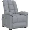 vidaXL Massagesessel Hellgrau Stoff Modell 37* Sessel
