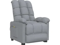 vidaXL Massagesessel Hellgrau Stoff Modell 37* Sessel