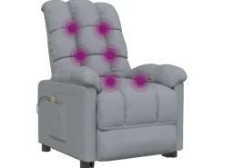 vidaXL Massagesessel Hellgrau Stoff Modell 37* Sessel