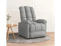 vidaXL Massagesessel Hellgrau Stoff Modell 37* Sessel