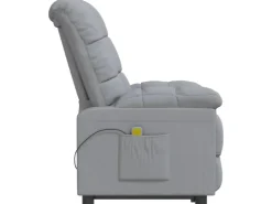 vidaXL Massagesessel Hellgrau Stoff Modell 37* Sessel