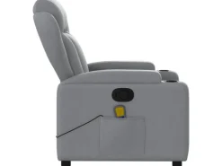vidaXL Massagesessel Hellgrau Stoff Modell 5