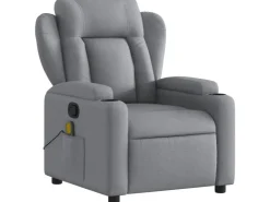 vidaXL Massagesessel Hellgrau Stoff Modell 5