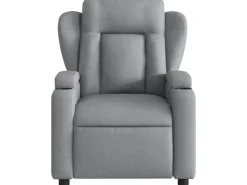 vidaXL Massagesessel Hellgrau Stoff Modell 5