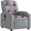 vidaXL Massagesessel Hellgrau Stoff Modell 4* Sessel