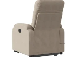 vidaXL Massagesessel mit Aufstehhilfe Taupe Mikrofasergewebe* Sessel