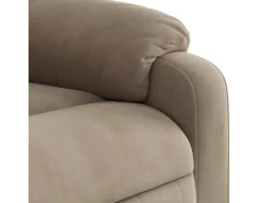 vidaXL Massagesessel mit Aufstehhilfe Taupe Mikrofasergewebe* Sessel