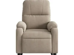 vidaXL Massagesessel mit Aufstehhilfe Taupe Mikrofasergewebe* Sessel