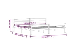 vidaXL Massivholzbett Kiefer 200x200 cm649481