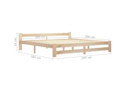 vidaXL Massivholzbett Kiefer 200x200 cm649446* Betten