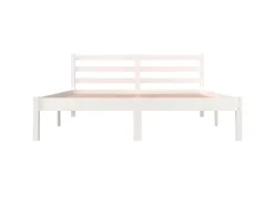 vidaXL Massivholzbett Kiefer 140x190 cm Weiß1136550