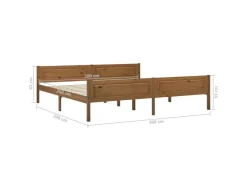 vidaXL Massivholzbett Kiefer Honigbraun 200x200 cm649530* Regale Massivholz