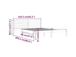 vidaXL Massivholzbett Kiefer 160x200 cm1136725