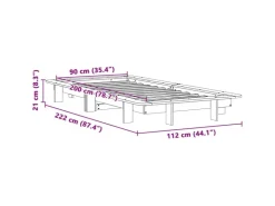 vidaXL Massivholzbett ohne Matratze 90x200 Kiefernholz2102610* Betten