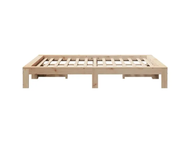 vidaXL Massivholzbett ohne Matratze 140x200 cm Kiefernholz 3308738