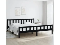 vidaXL Massivholzbett Schwarz 200x200 cm1271541