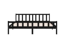 vidaXL Massivholzbett Schwarz 200x200 cm1271541