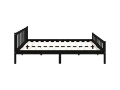 vidaXL Massivholzbett Schwarz 200x200 cm1271541