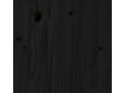 vidaXL Massivholzbett Schwarz 200x200 cm1271541
