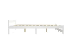 vidaXL Massivholzbett Weiß Kiefer 200x200 cm649453