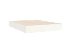 vidaXL Massivholzbett Weiß 140x200 cm1279634* Betten