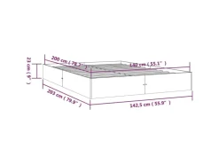 vidaXL Massivholzbett Weiß 140x200 cm1279634* Betten