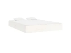 vidaXL Massivholzbett Weiß 200x200 cm1279614