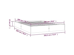 vidaXL Massivholzbett Weiß 200x200 cm1279614