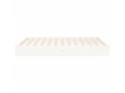 vidaXL Massivholzbett Weiß 200x200 cm1279614