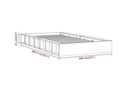 vidaXL Massivholzbett Weiß 90x200 cm1280204* Betten