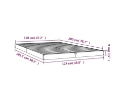 vidaXL Massivholzbett 120x200 cm Kiefer1379181* Betten