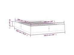 vidaXL Massivholzbett 160x200 cm1279623* Betten