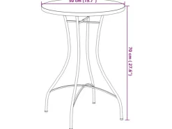 vidaXL Mosaik-Bistro-Set Terrakottarot und Weiß Eisen und Keramik 3216355* Mosaik