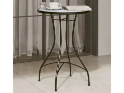 vidaXL Mosaik-Bistrotisch und Weiß Ø50x70 cm Keramik 4003399