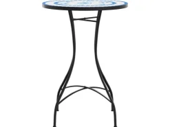 vidaXL Mosaik-Bistrotisch und Weiß Ø50x70 cm Keramik 4003399