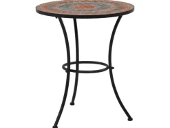 vidaXL Mosaik-Bistrotisch Orange/Grau 60 cm Keramik 46717