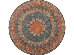vidaXL Mosaik-Bistrotisch Orange/Grau 60 cm Keramik 46717